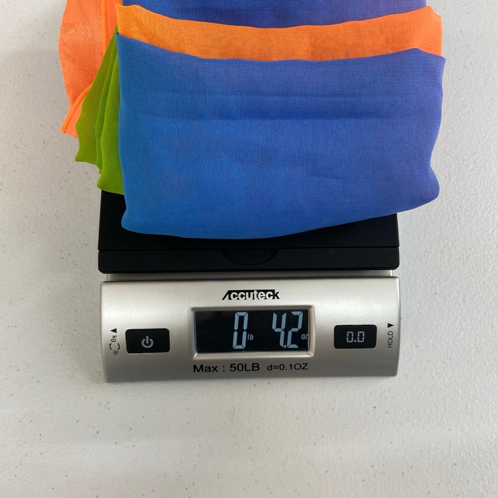 Large Luminous Rainbow Gradient Ombre Scarf - Picture 6 of 6